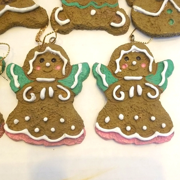 Eight Gingerbread Cookie Christmas Ornaments - Picture 3 of 8